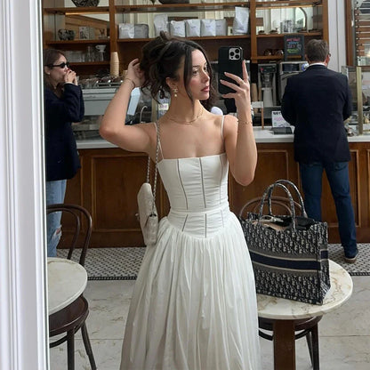 Summer Elegant Dresses for Women 2024 New Arrivals Hollow Out Flare Birthday Party Dresses Midi Print Female Clothing